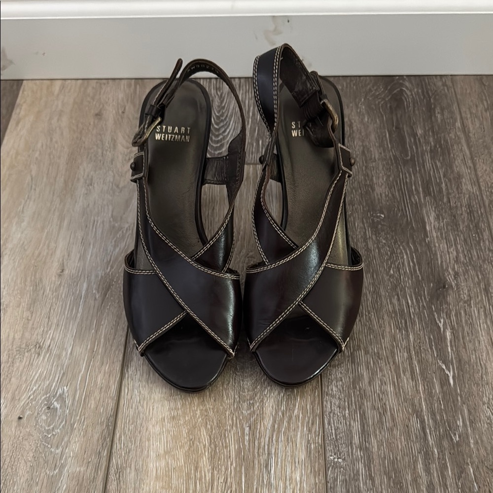 Stuart Weitzman Brown High Heel Sandals Sz 7.5